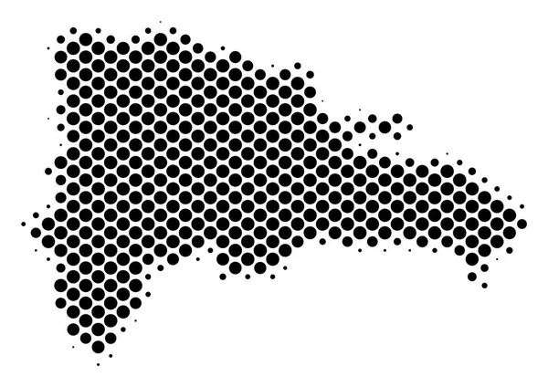 Semitono Esquema República Dominicana Mapa — Archivo Imágenes Vectoriales