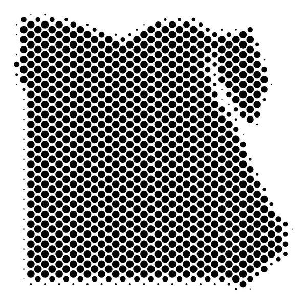 Halftone Résumé Carte de l'Egypte — Image vectorielle