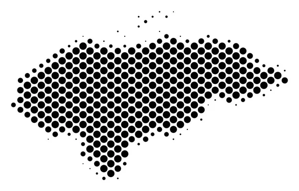 Halftone Dot Honduras kaart — Stockvector