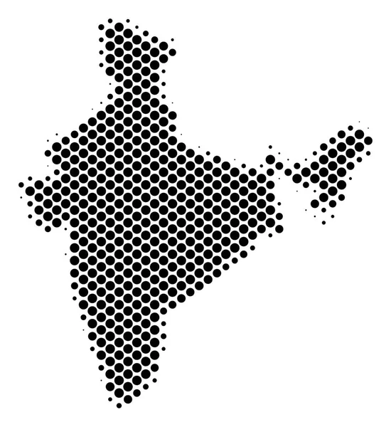 Polotónování schematické Indie mapa — Stockový vektor
