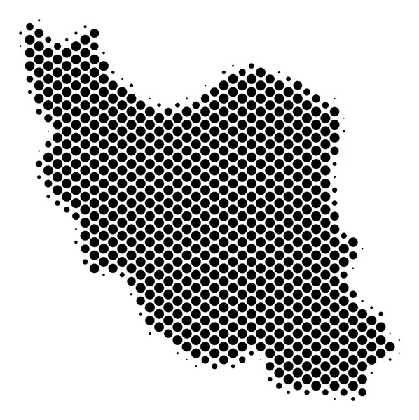 Mapa do Halftone Pixel Iran — Vetor de Stock