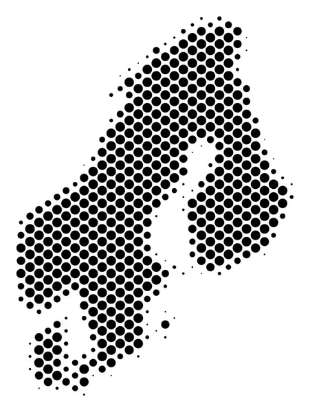 Yarı ton şematik Scandinavia harita