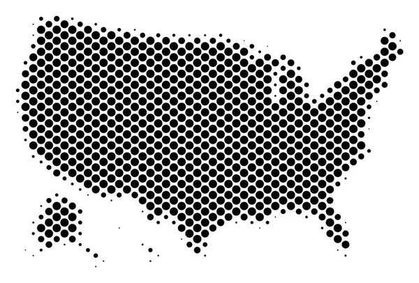 Yarı ton nokta Usa Alaska harita ile — Stok Vektör