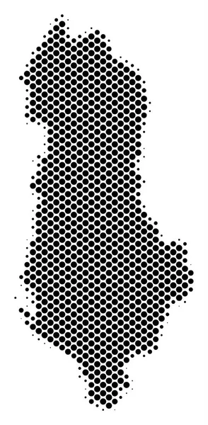 Halftone Dot Albanie Carte — Image vectorielle