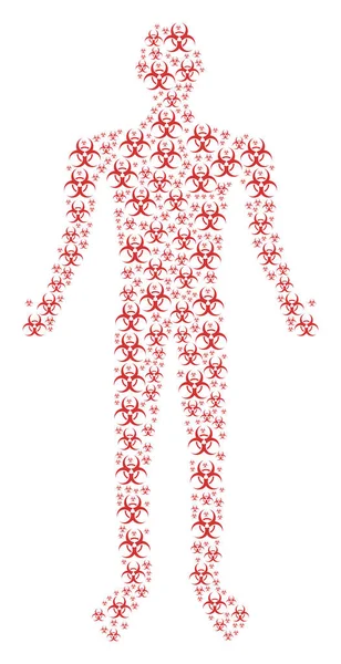 Biohazard Man Figure — Stock Vector