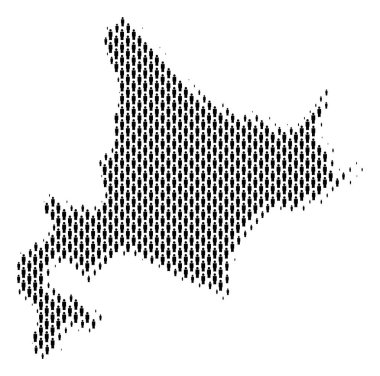 Hokkaido Adası harita nüfus kişi