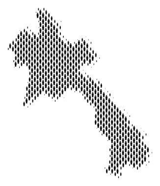 Nüfus kişi Laos Haritası