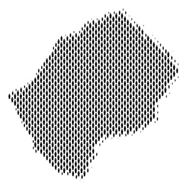 Lesoto Haritası nüfus kişi