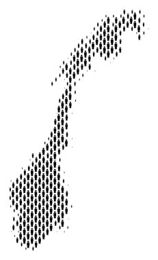 Norveç harita nüfusun demografik