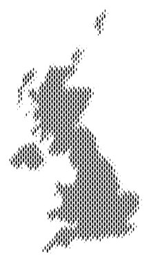 İngiltere harita nüfusun demografik