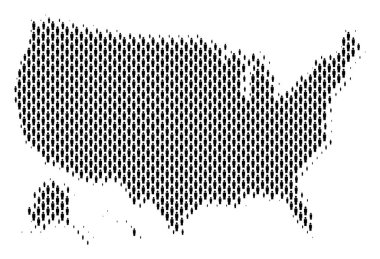 USA Alaska harita nüfus kişi ile