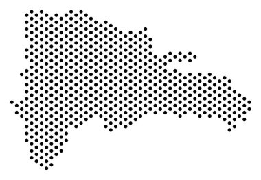 Piksel Dominik Cumhuriyeti haritası