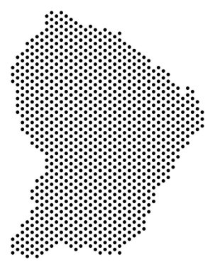 Piksel Fransız Guyanası Haritası