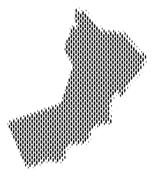 Население Омана на карте — стоковый вектор