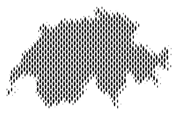 Swissland harita nüfusun demografik