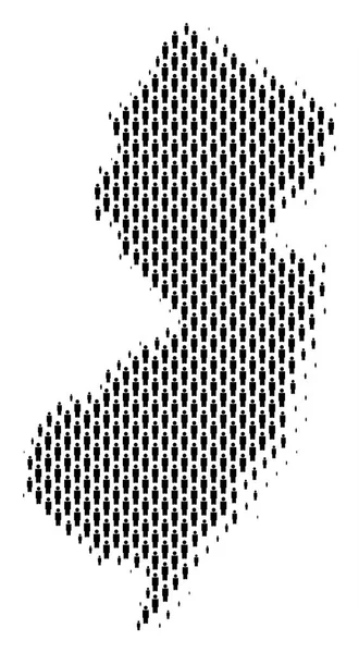 Yeni Jersey eyalet harita nüfusun demografik