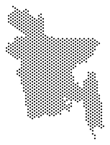 Mapa Bangladéš tečka — Stockový vektor