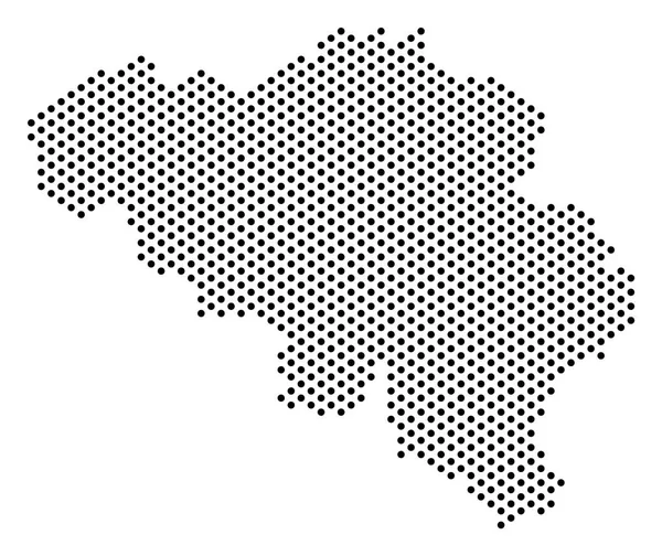 Пиксельная карта Бельгии — стоковый вектор
