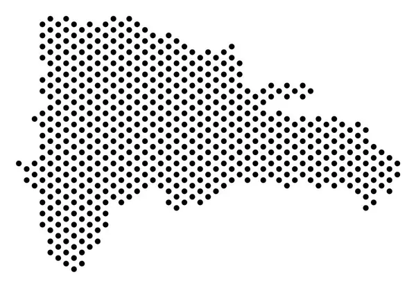 Mapa Dominikana pikseli — Wektor stockowy