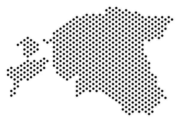 Dot Estonie Carte — Image vectorielle