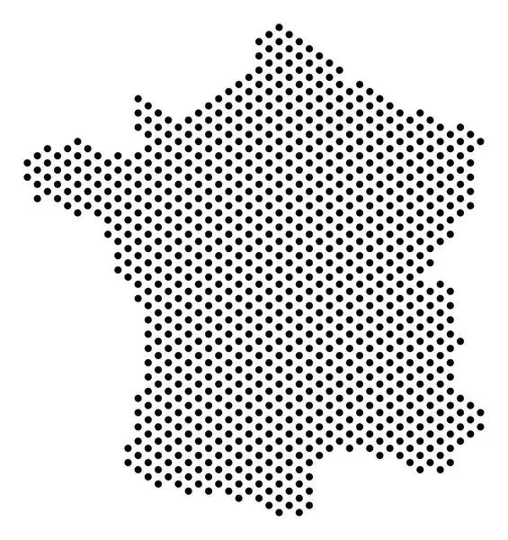 점선된 프랑스 지도 — 스톡 벡터