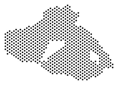 Noktalı Yunan midilli (ada) harita