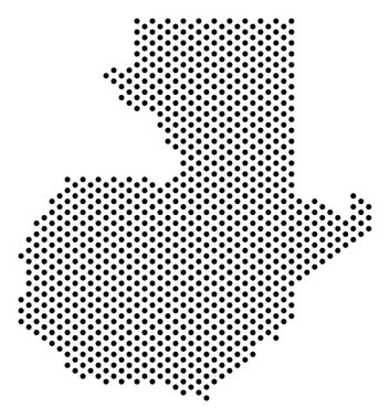 Noktalı Guatemala Haritası