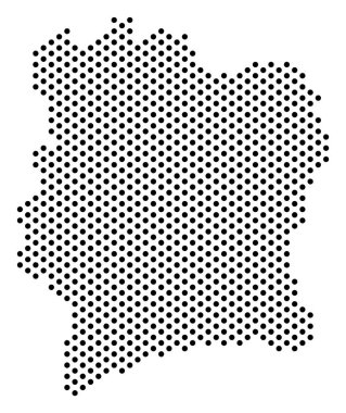 Piksel Fildişi Sahili Haritası