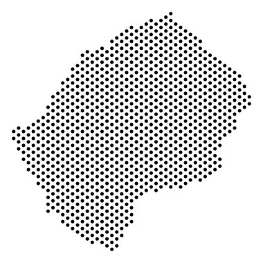 Piksel Lesoto Haritası