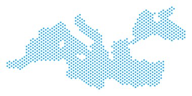 Noktalı Akdeniz harita