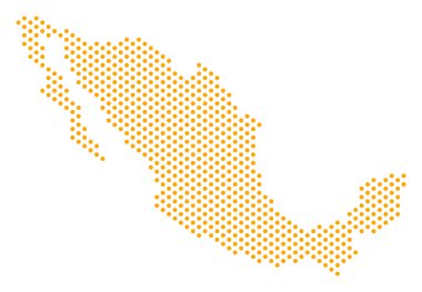 Noktalı Meksika harita