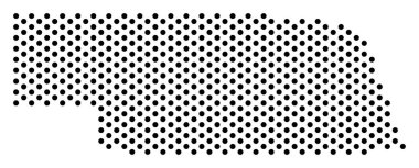 Nokta Nebraska Eyalet harita