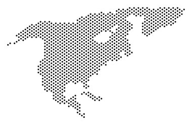 Piksel Kuzey Amerika Haritası