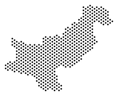 Noktalı Pakistan Haritası