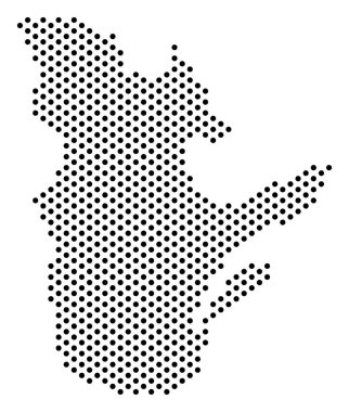 Nokta Quebec eyaleti harita