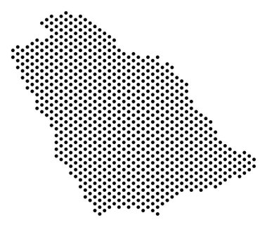 piksel Suudi Arabistan Haritası