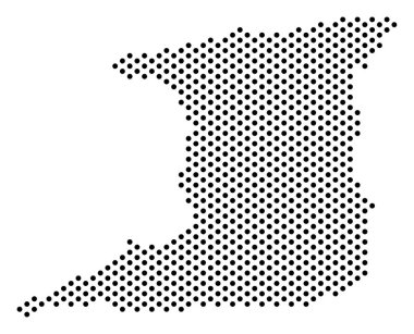 Noktalı Trinidad ada Haritası