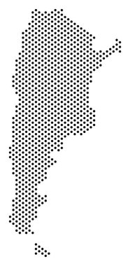 Noktalı Arjantin harita