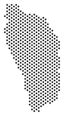 Nokta Dominica ada Haritası