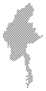 Piksel Myanmar Haritası