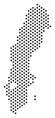 Noktalı İsveç harita