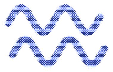 Balık Sinusoid dalgalar kolaj