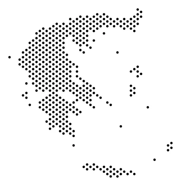 Χάρτης Ελλάδα pixel — Διανυσματικό Αρχείο