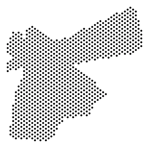Mapa de Jordania punteado — Archivo Imágenes Vectoriales