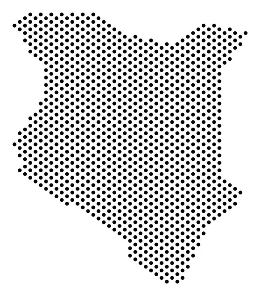 Dot Carte du Kenya — Image vectorielle