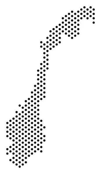 Mapa de Dot Norway — Archivo Imágenes Vectoriales