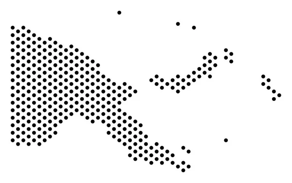 Pixel Papua Nueva Guinea Mapa — Vector de stock