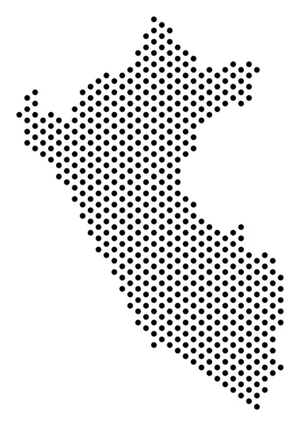 Pixel Peru-Karte — Stockvektor