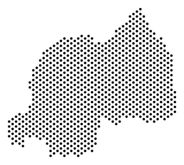 Dot Rwanda Carte — Image vectorielle