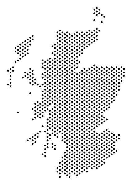 Punktlandkarte Schottland — Stockvektor